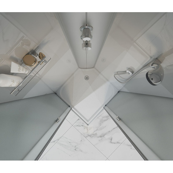 Душевая кабина EvaGold 90х90 см EG210017, хром/рифленое - фото 3