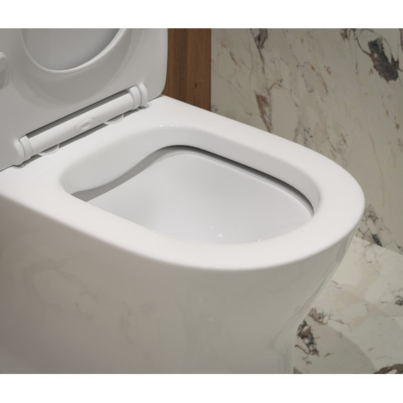 Унитаз-моноблок безободковый EvaGold EG050005 с тонкой крышкой микролифт - фото 8