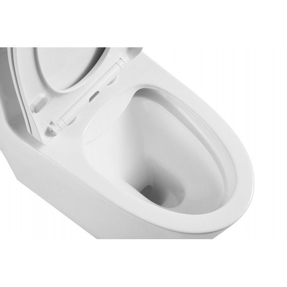 Унитаз-моноблок безободковый EvaGold EG050008 с тонкой крышкой микролифт - фото 3