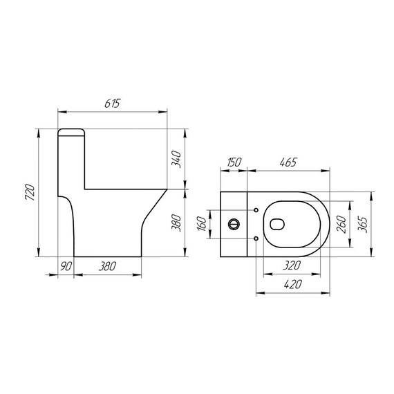 Унитаз-моноблок безободковый EvaGold EG050034 с тонкой крышкой микролифт - фото 8