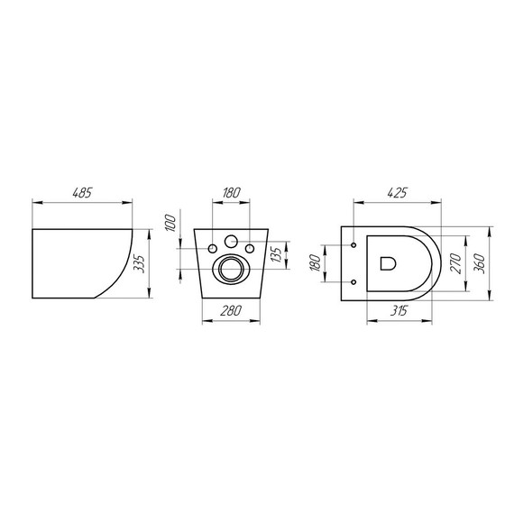 Унитаз подвесной безободковый EvaGold EG070003 с тонкой крышкой микролифт, чёрный матовый - фото 9