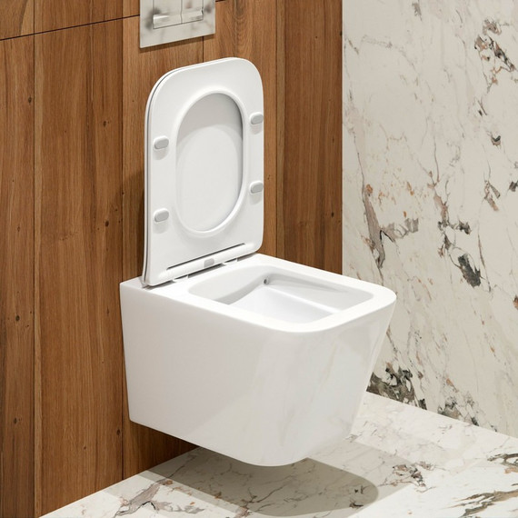 Унитаз подвесной безободковый EvaGold EG070013 с тонкой крышкой микролифт - фото 3