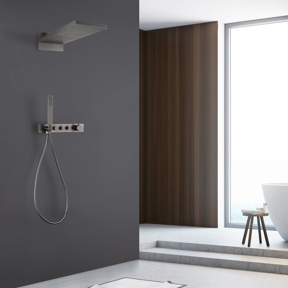 Душевая система для душа с термостатом Abber Rund AF8752NG, никель - фото 2