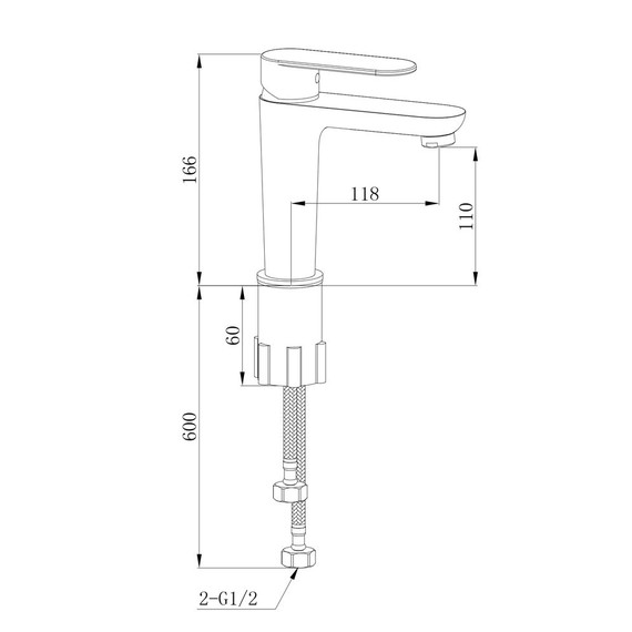Смеситель для раковины EvaGold Queens EG400064, чёрный матовый - фото 8