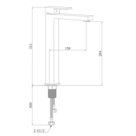 Смеситель для раковины высокий EvaGold Tai EG400085 - фото 7