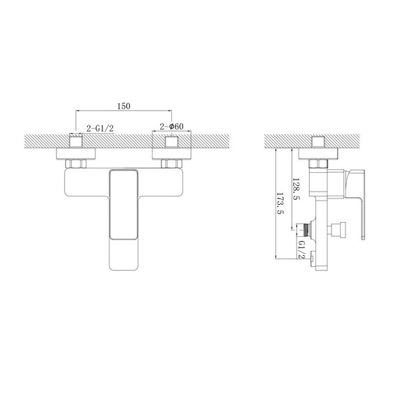 Смеситель для ванны EvaGold Richard EG400092, чёрный матовый - фото 7