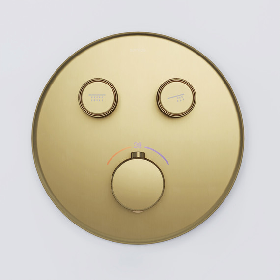 Душевая система для душа с термостатом Sancos Space SC3006BG, брашированные золото - фото 3