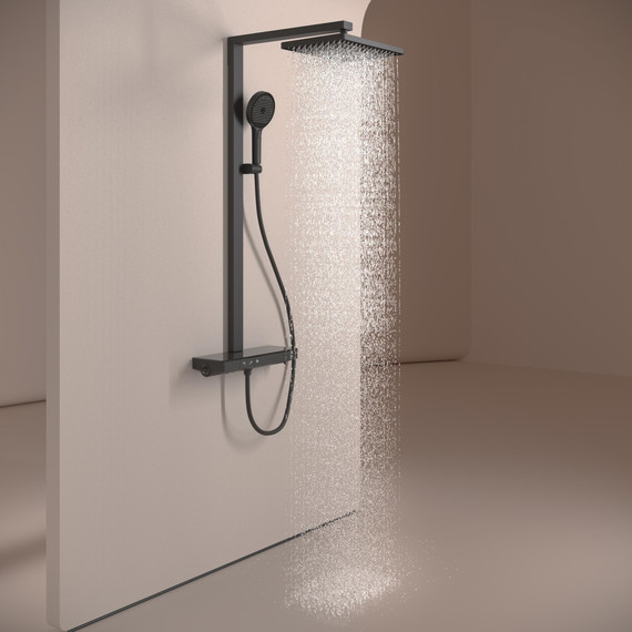 Душевая стойка с термостатом Sancos Vos SC6100MB, чёрный матовый - фото 10