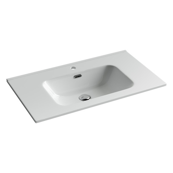 Тумба подвесная с раковиной-столешницей Sancos Norma 2.0 80 см NR2.080W - фото 3