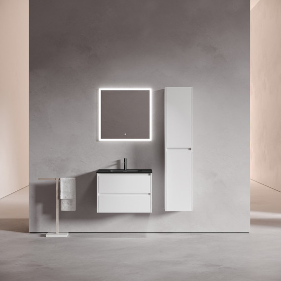 Тумба подвесная с раковиной-столешницей Sancos Libra 70 см LB70W (раковина Element CN7007MB) - фото 4