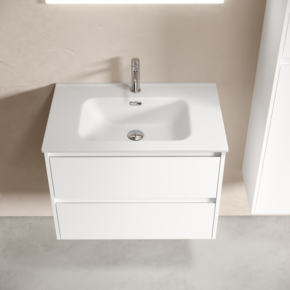 Тумба подвесная с раковиной-столешницей Sancos Libra 70 см LB70W (раковина Element CN7007) - фото 7