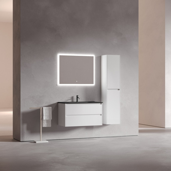 Тумба подвесная с раковиной-столешницей Sancos Libra 90 см LB90W (раковина Element CN7002MB) - фото 5