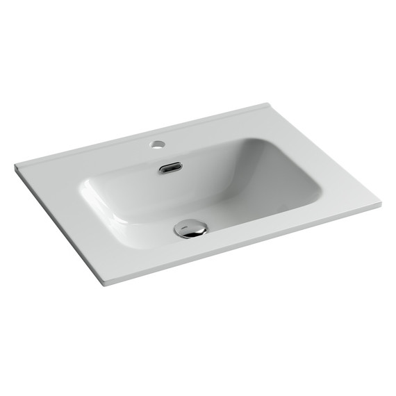 Тумба подвесная с раковиной Sancos Libra 60 см LB60W (раковина Element CN7001) - фото 3