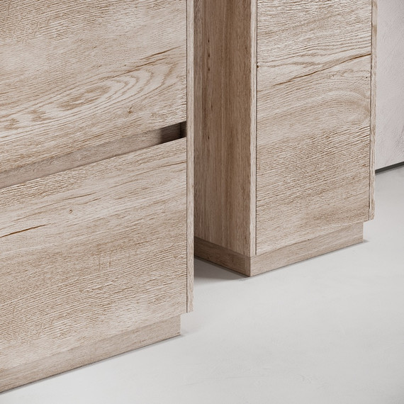 Тумба напольная с раковиной-столешницей Sancos Libra Floor 100 см LB100FEG, дуб галифакс натуральный (раковина Element CN7003) - фото 8