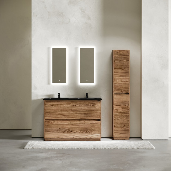 Тумба напольная с раковиной Sancos Libra Floor 120 см LB120F-2ECH, дуб чарльстон (раковина Element CN7004MB) - фото 9