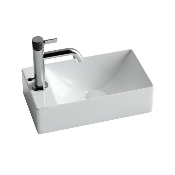 Тумба подвесная с раковиной Sancos Mini 37 см MN35EGL L, дуб галифакс натуральный - фото 2