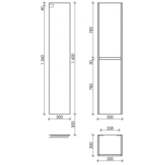 Пенал подвесной Sancos Smart 35 см PSM35W - фото 4