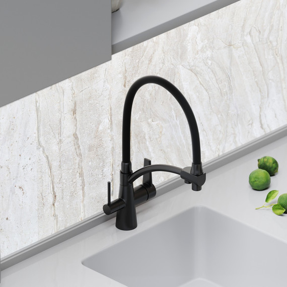 Смеситель для кухни Sancos Eri SC4001MB, чёрный матовый/чёрный - фото 4