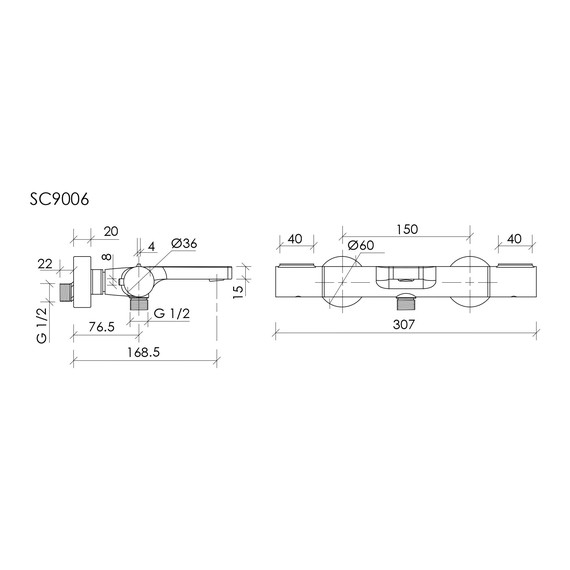 Смеситель для ванны с термостатом Sancos Etna SC9006BN, брашированный никель - фото 3