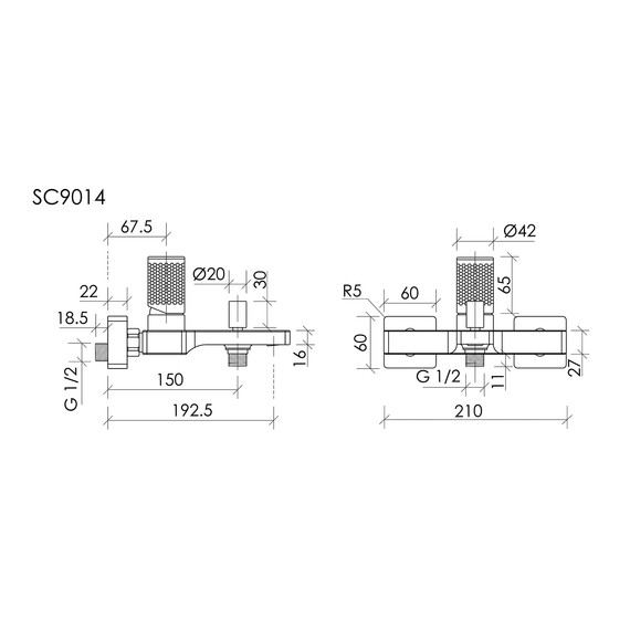 Смеситель для ванны Sancos Nexus SC9014MB, чёрный матовый - фото 2