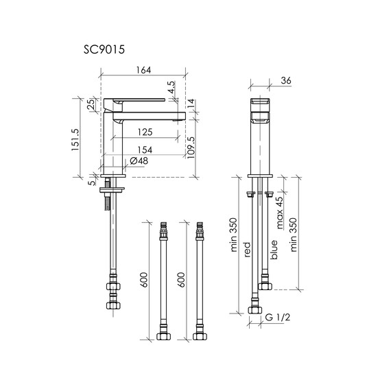 Смеситель для раковины Sancos Studio SC9015BN, брашированный никель - фото 3