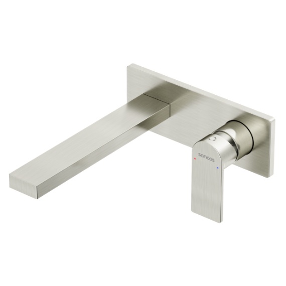 Смеситель для раковины настенный Sancos Studio SC9017BN, брашированный никель (со скрытой частью) - фото 2