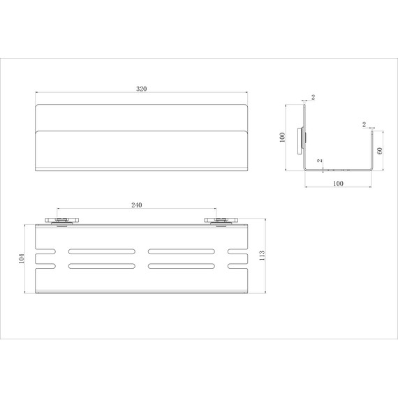 Полка Wonzon & Woghand WW-6131-BG, цвет золото брашированное - фото 2