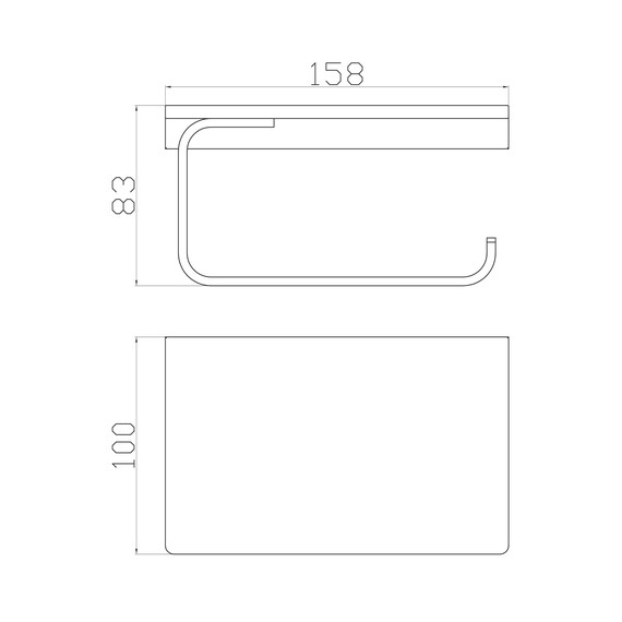 Держатель для туалетной бумаги Wonzon & Woghand Eclipse WW-9126-BL, цвет чёрный матовый - фото 4