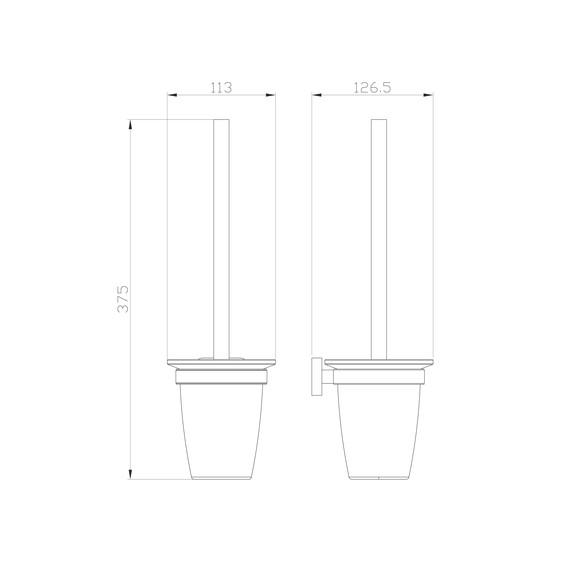 Ёршик для унитаза Wonzon & Woghand Graffity WW-9329, цвет тёмный графит брашированный - фото 4