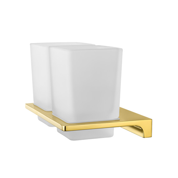 Стакан двойной для зубных щеток Wonzon & Woghand Eclipse WW-9128-LG, цвет золото глянцевое - фото 3