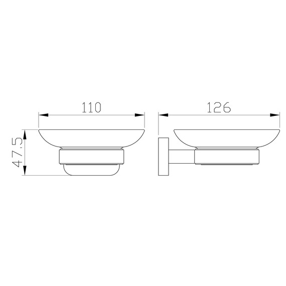 Мыльница Wonzon & Woghand Graffity WW-9322-BG, цвет золото брашированное - фото 2