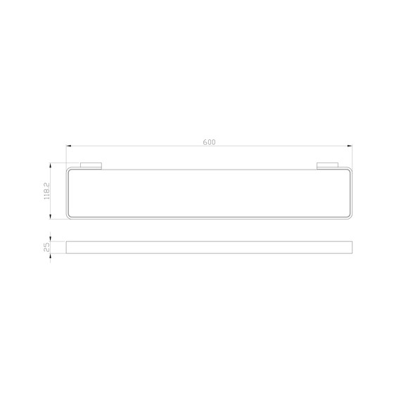 Стеклянная полка Wonzon & Woghand Lotte WW-8327A-BG, цвет золото брашированное - фото 2
