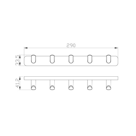 Набор крючков Wonzon & Woghand Graffity WW-9355-BN, цвет никель брашированный - фото 4