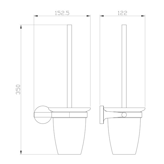 Ёршик для унитаза Wonzon & Woghand Simple WW-6529-BGM, цвет тёмный графит брашированный - фото 2