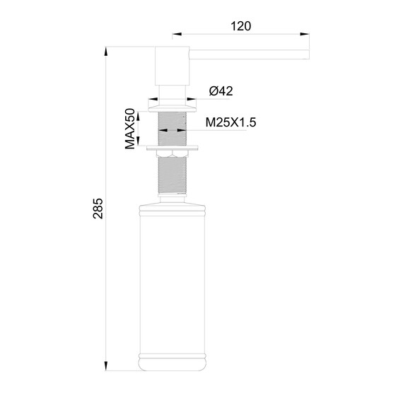 Дозатор для жидкого мыла Wonzon & Woghand WW-88SD02-CR - фото 2
