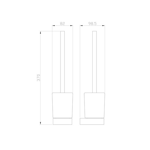 Ёршик для унитаза Wonzon & Woghand Lotte WW-8329-BGM, цвет тёмный графит брашированный - фото 2