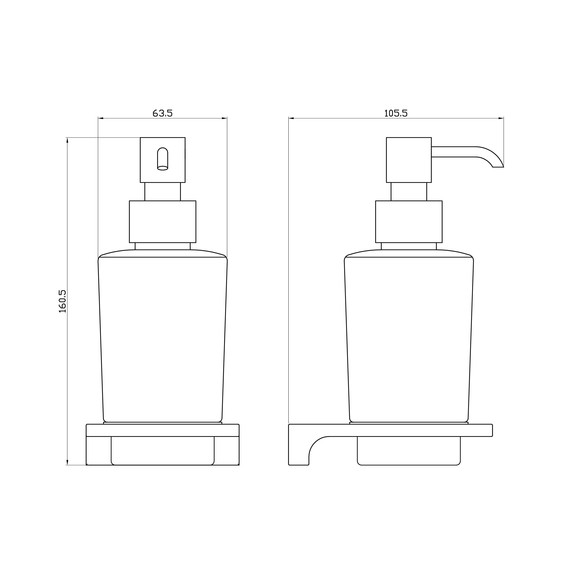 Дозатор для жидкого мыла Wonzon & Woghand Eclipse WW-9133-BL, цвет чёрный глянцевый - фото 4