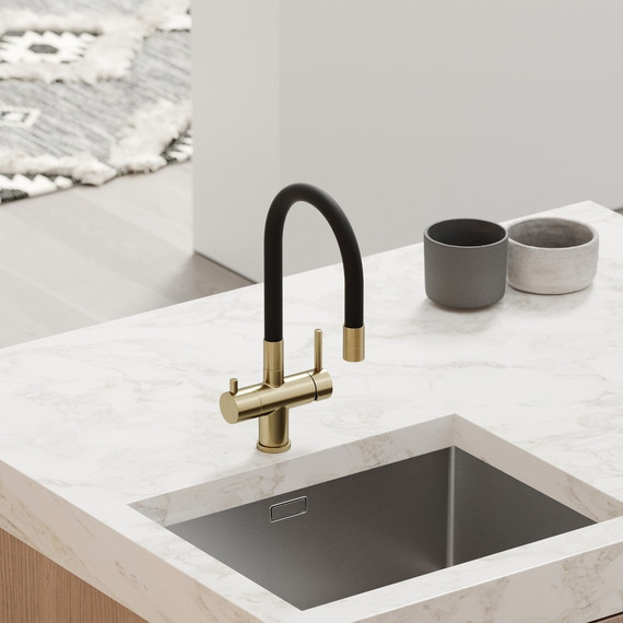 Смеситель для кухни Sancos Lucia SC4004BG, золото/чёрный - фото 7