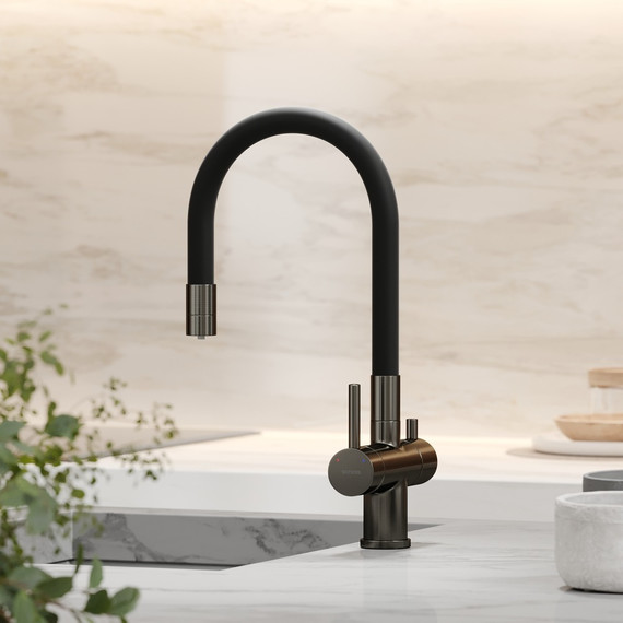 Смеситель для кухни Sancos Lucia SC4004GG, вороненая сталь/чёрный - фото 4