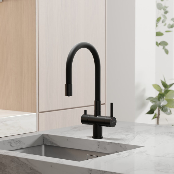 Смеситель для кухни Sancos Lucia SC4004MB, чёрный матовый/чёрный - фото 2