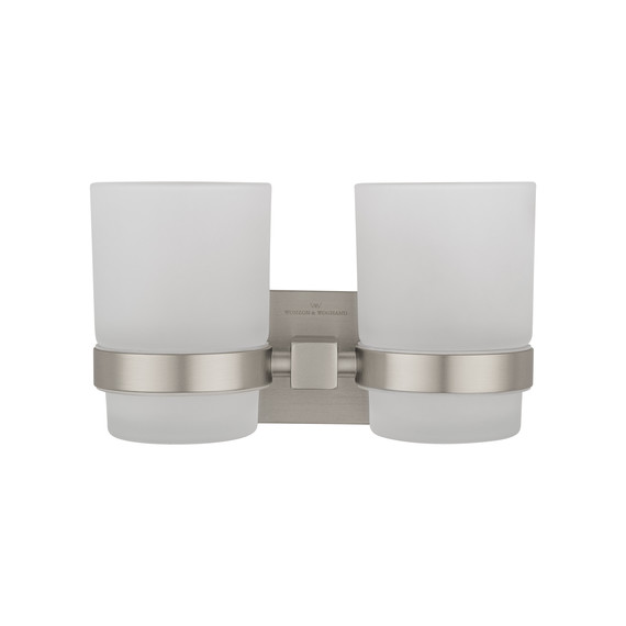 Стакан двойной для зубных щеток Wonzon & Woghand Polo WW-8928-BN, цвет никель брашированный - фото 2