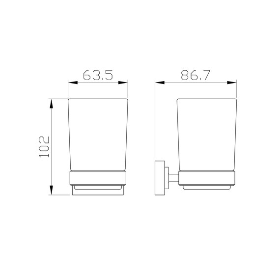 Стакан для зубных щеток Wonzon & Woghand Flat WW-9721 - фото 4