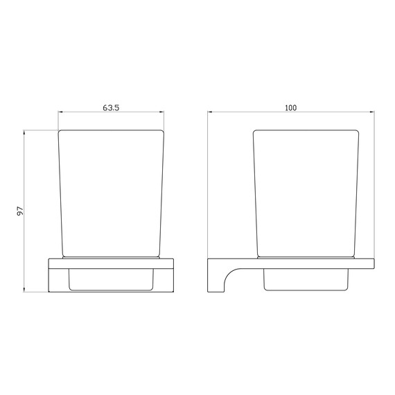 Стакан для зубных щеток Wonzon & Woghand Eclipse WW-9121-CR - фото 4