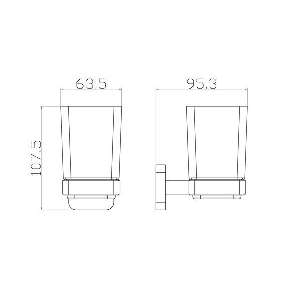 Стакан для зубных щеток Wonzon & Woghand Still WW-6621 - фото 3