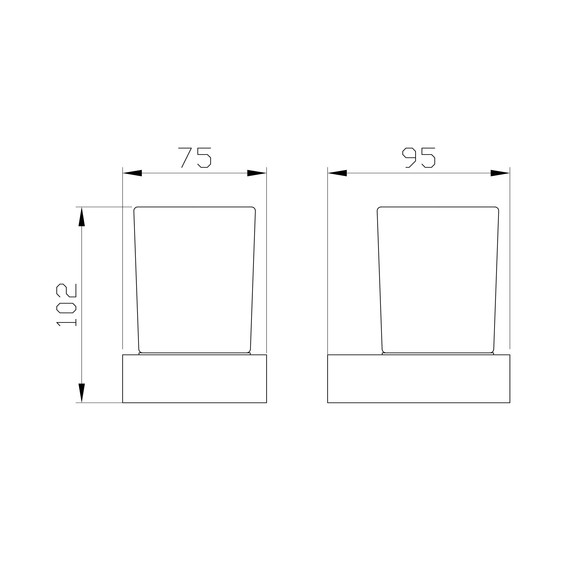 Стакан для зубных щеток Wonzon & Woghand Lotte WW-8321-BG, цвет золото брашированное - фото 2