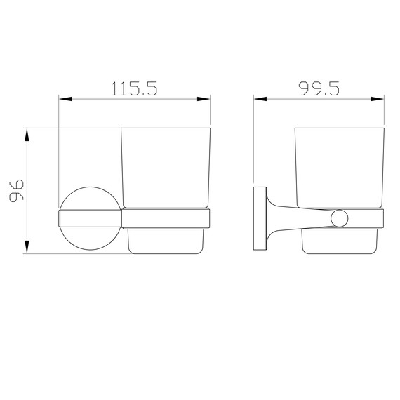 Стакан для зубных щеток Wonzon & Woghand Simple WW-6521 - фото 2