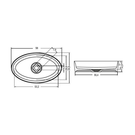 Раковина Riho OVAL 58x35 см F70028 - фото 2