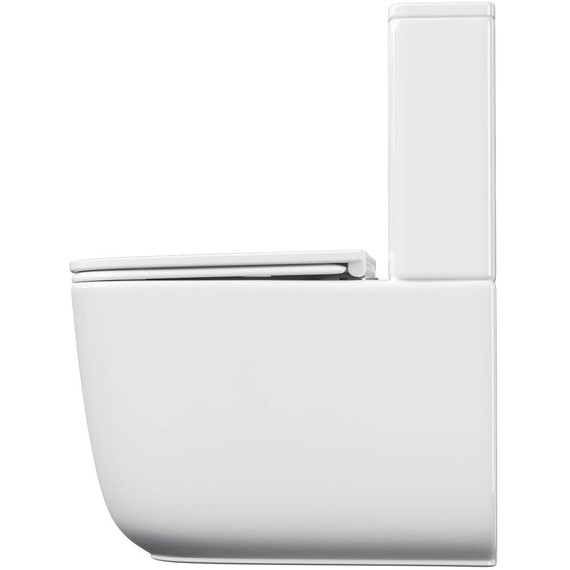 Унитаз-компакт безободковый Aquatek Optima Plus Square AQ4451-00 с тонкой крышкой микролифт (система смыва Торнадо) - фото 4