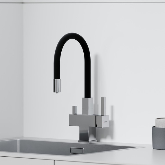 Смеситель для кухни Sancos Arno SC4005CH, хром/чёрный - фото 2