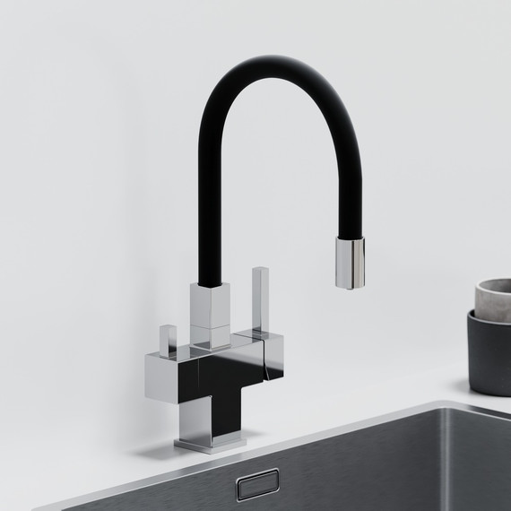 Смеситель для кухни Sancos Arno SC4005CH, хром/чёрный - фото 6